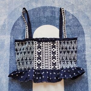 F21 Embroidered Crop Top